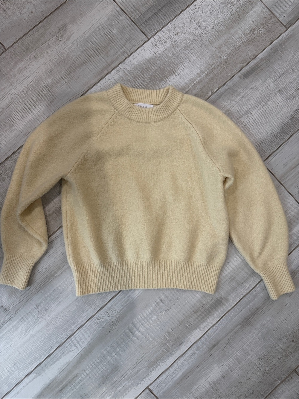 Zara Kids Cream Crewneck Sweater
